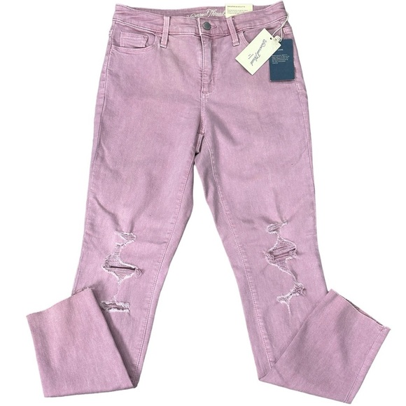 Women's Universal Thread 26 2 Regular Pants Jeans Denim Pink High Rise Skinny - Picture 3 of 12